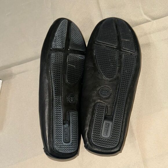 Johnston & Murphy Black Leather Loafers Moccasin-Style Slip-Ons - Picture 8 of 10